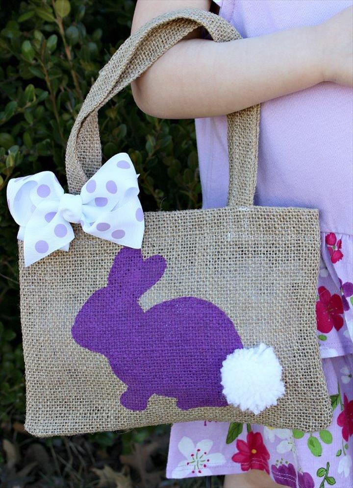 DIY Burlap Bunny Bag.