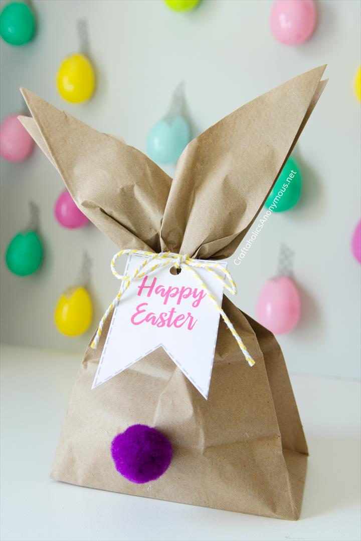 DIY Easter Bunny Gift Bag Idea.