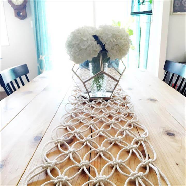 DIY Macrame Table Runner.