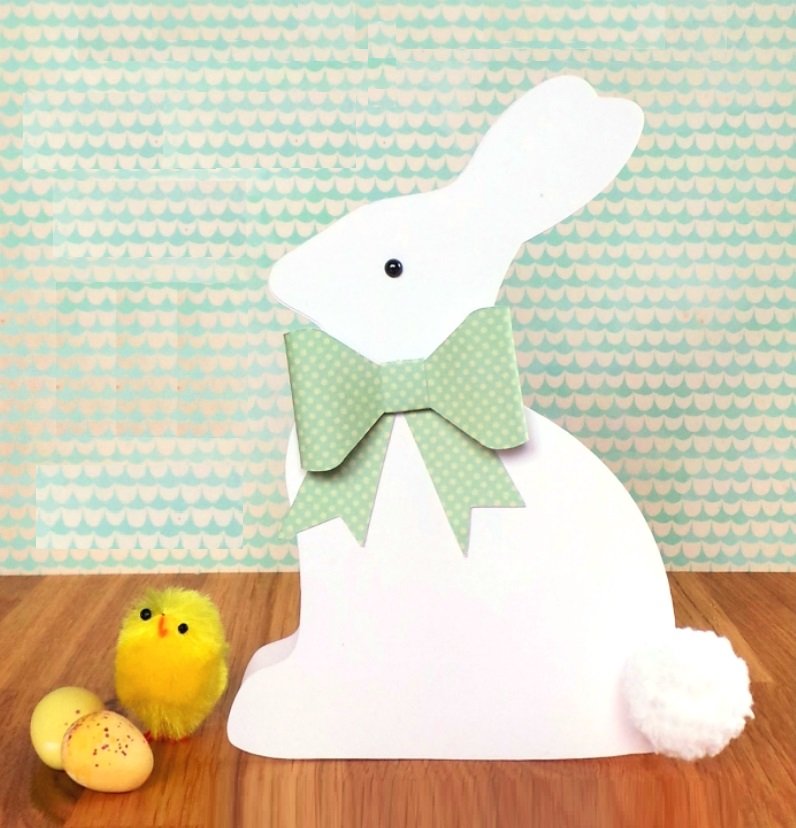 Easter Bunny Shaped Card.