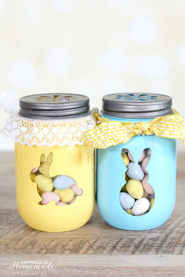 Easter Bunny Treat Jars.