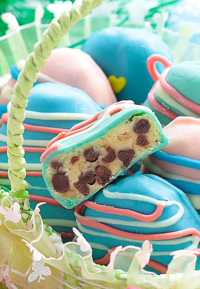 Easter Egg Cookie Dough Truffles.