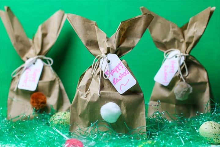 Easy DIY Easter Bunny Gift Bags.
