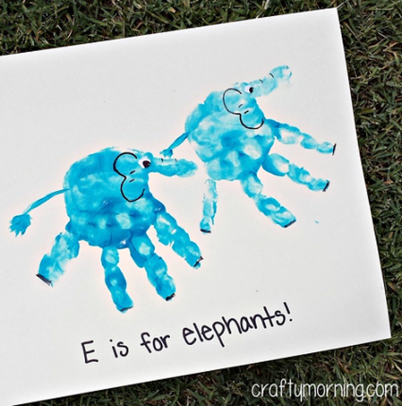 Elephant Handprint Craft.
