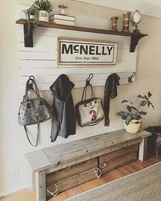 Entryway Bench And Coat Rack.