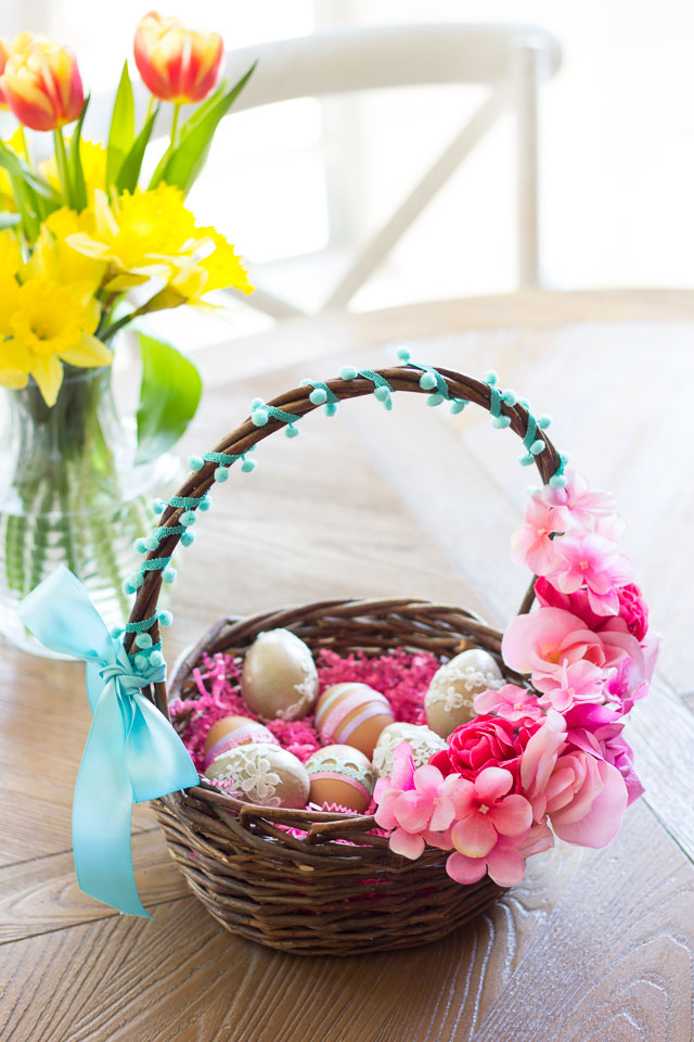 Floral Easter Baskets.