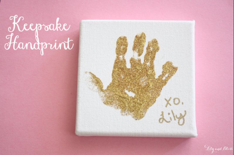Glitter Handprint.
