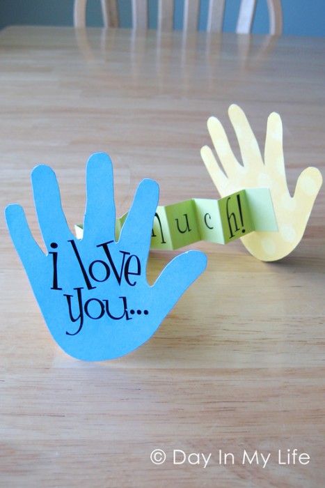 I Love You This Much Handprint Card.