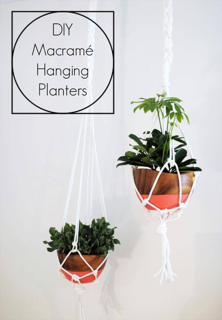 Macramé Hanging Planter.