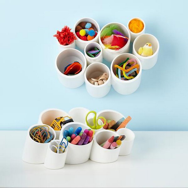 Make Desk Organizing Cups with PVC.