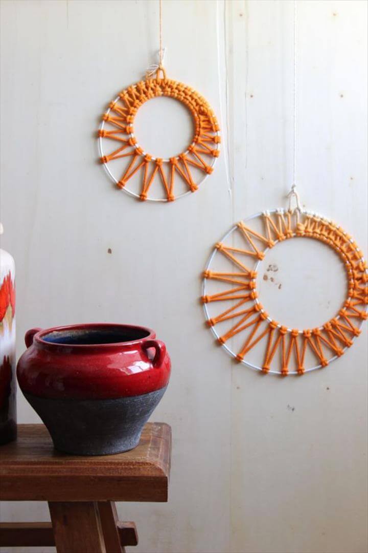 Make Macrame Round Wall Art.