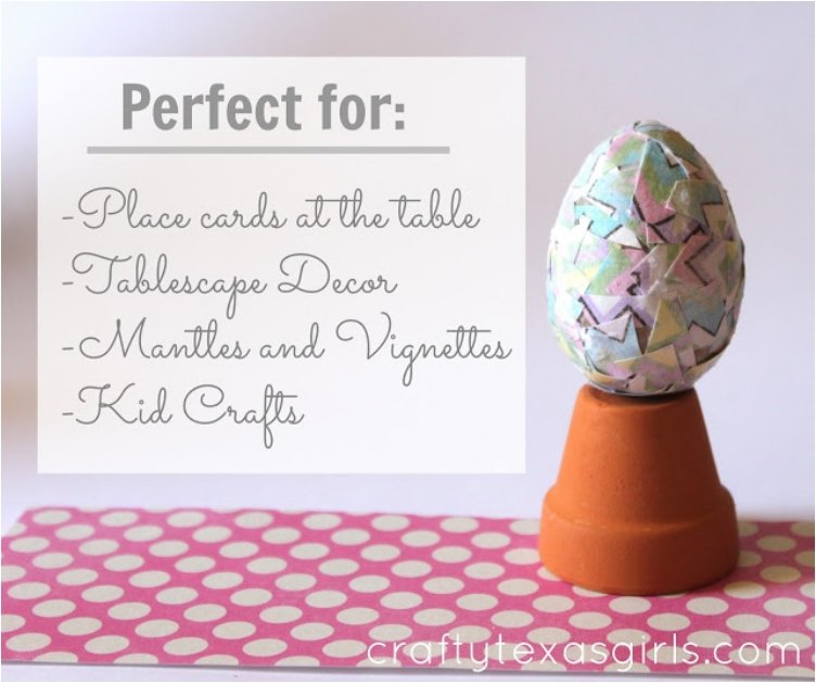 Mod Podge And Paper Easter Eggs.