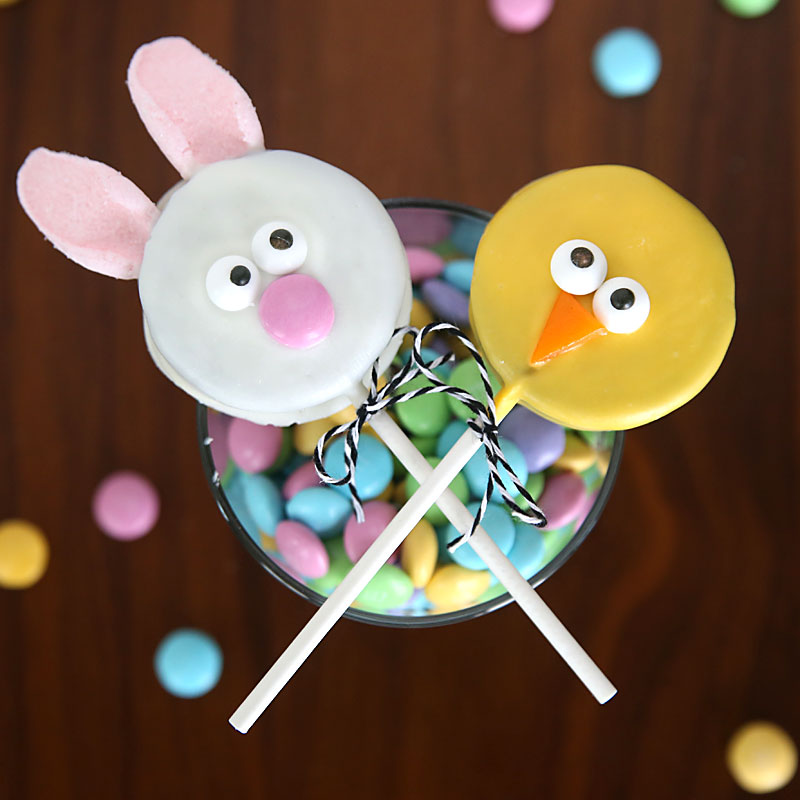 Oreo Easter Bunny and Chick Pops.