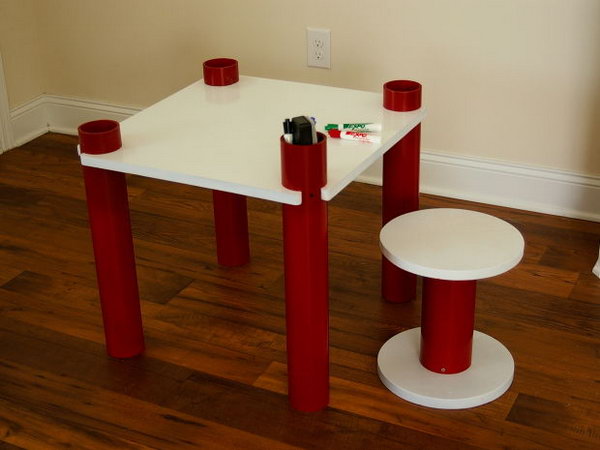 PVC Kids’ Table and Stool.