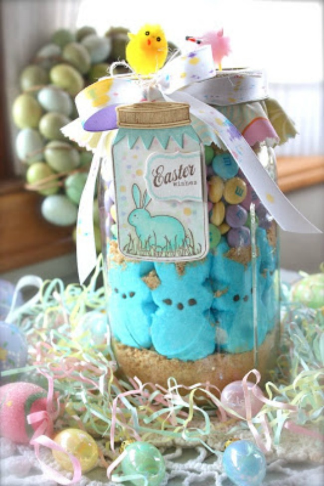 Peep Show Cookies in a Jar.