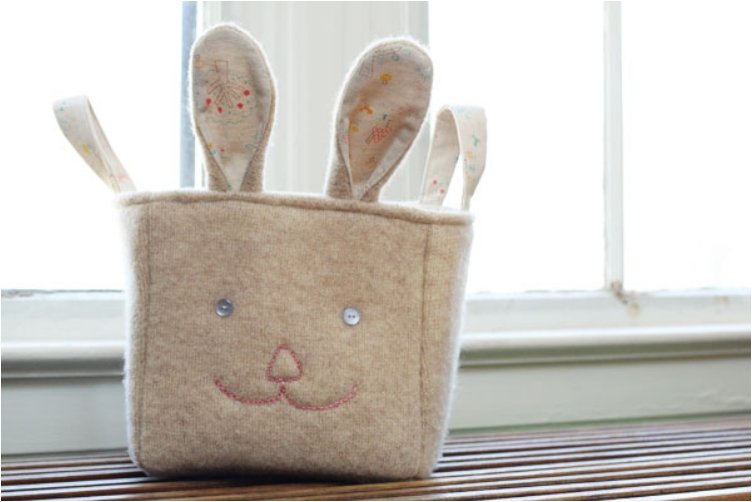 Recycled Bunny Basket.