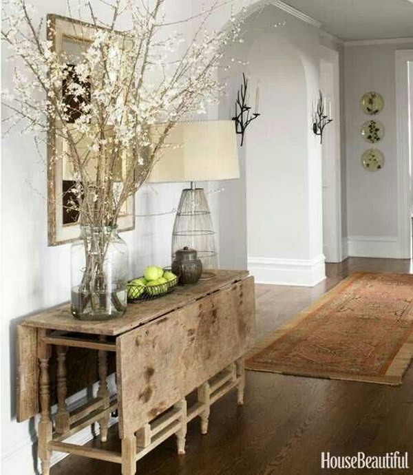 Rustic Chic Entryway With Refined Decor Style.