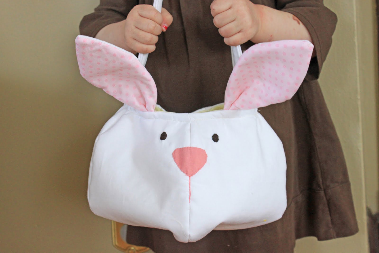 Sewn Easter Bunny Basket.