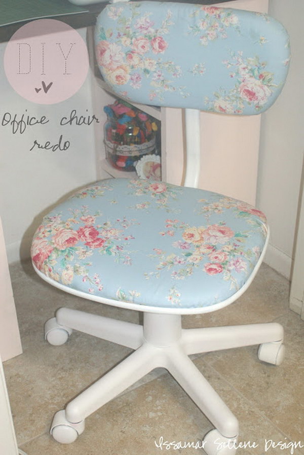 Shabby Chic Office Chair Redo.