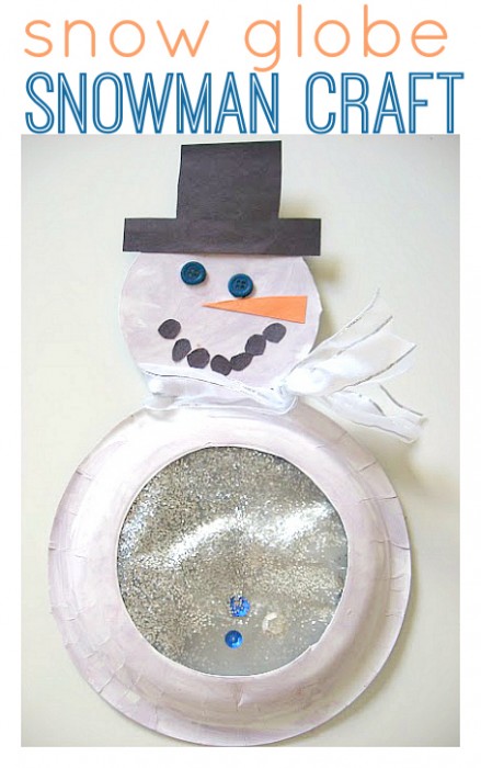 Snow Globe Snowman Craft.