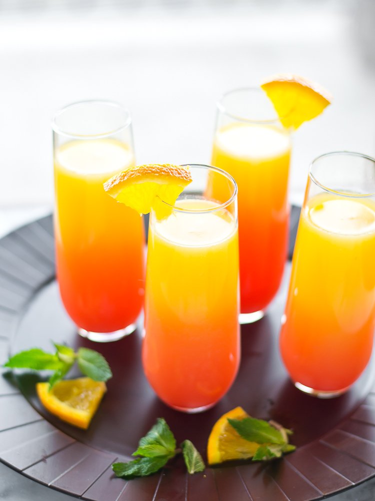 Tequila Sunrise Mimosas.