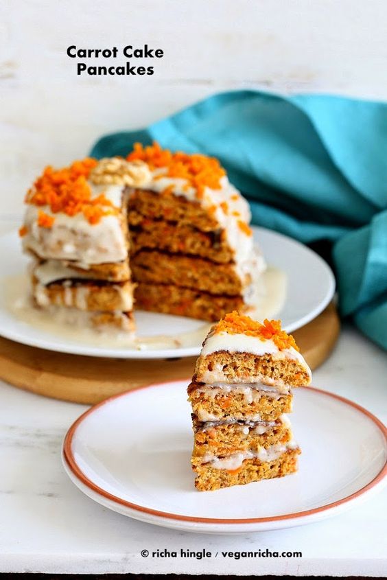 Vegan Carrot Cake Pancakes.