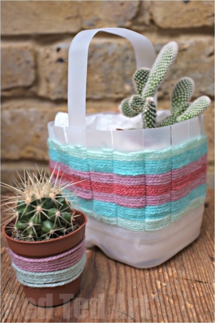 Woven Basket Upcycle From A Milk Carton.
