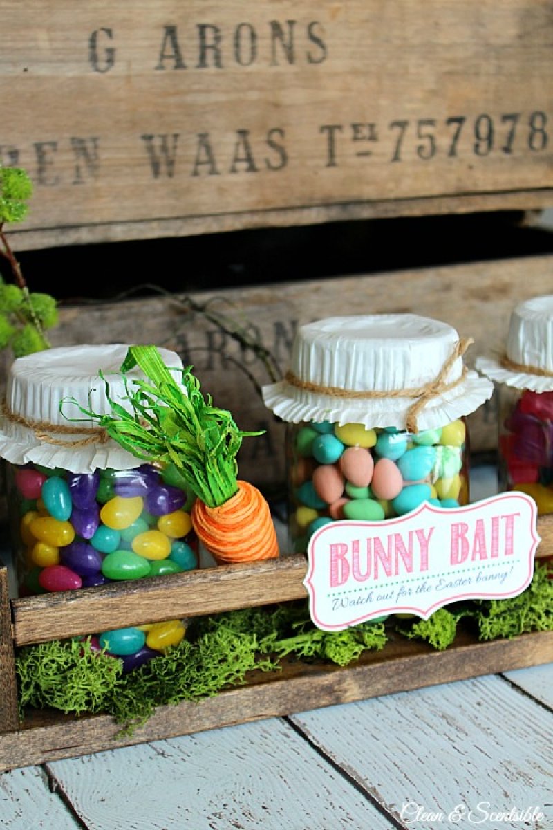 Bunny Bait Jars.