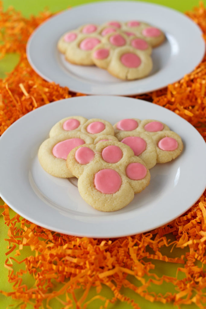 Bunny Paw Thumbprint Cookies.