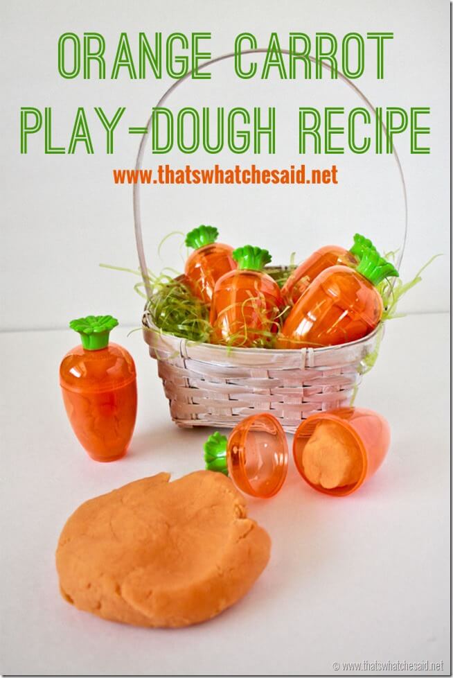 Carrot Playdough.