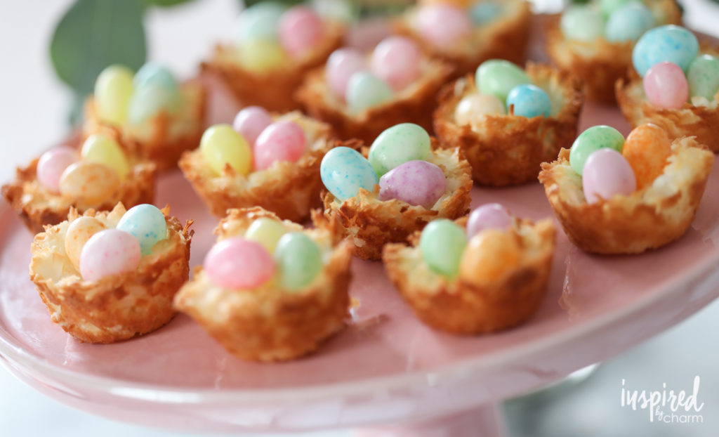 Coconut Macaroon Nests.