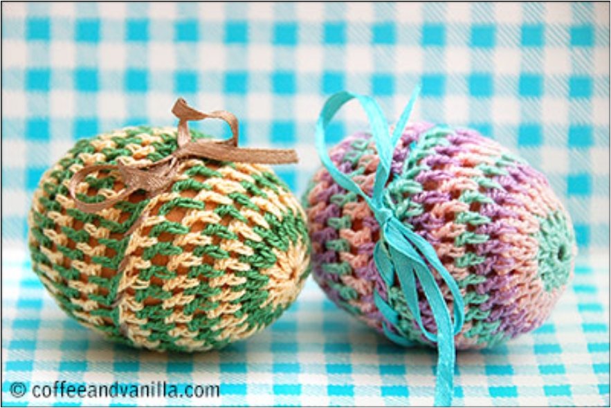 Crochet Easter Eggs.