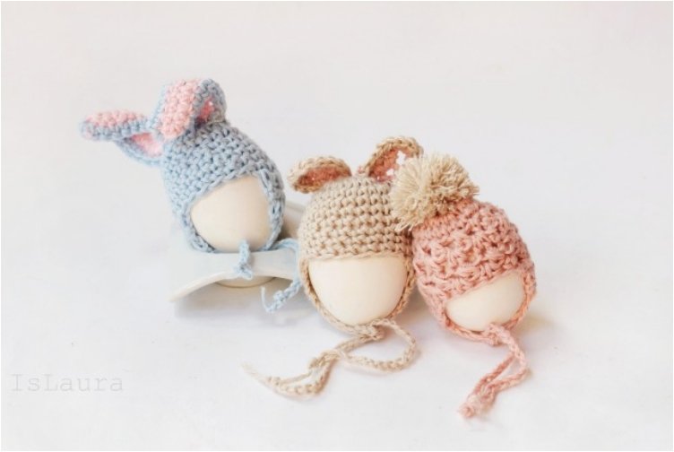 Crochet Hats For Easter Eggs.