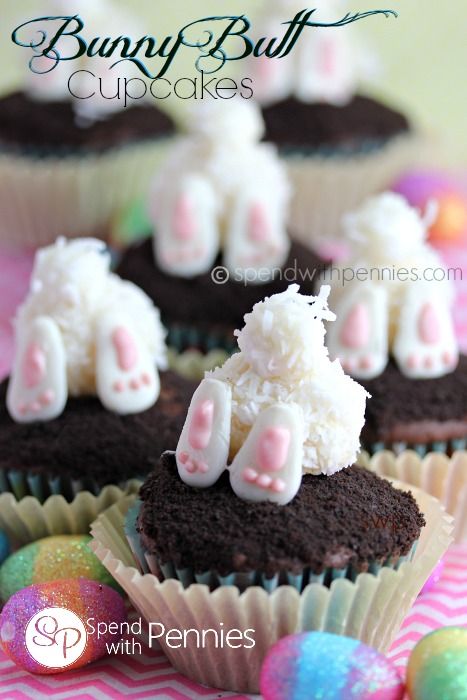 DIY Bunny Butt Cupcakes.