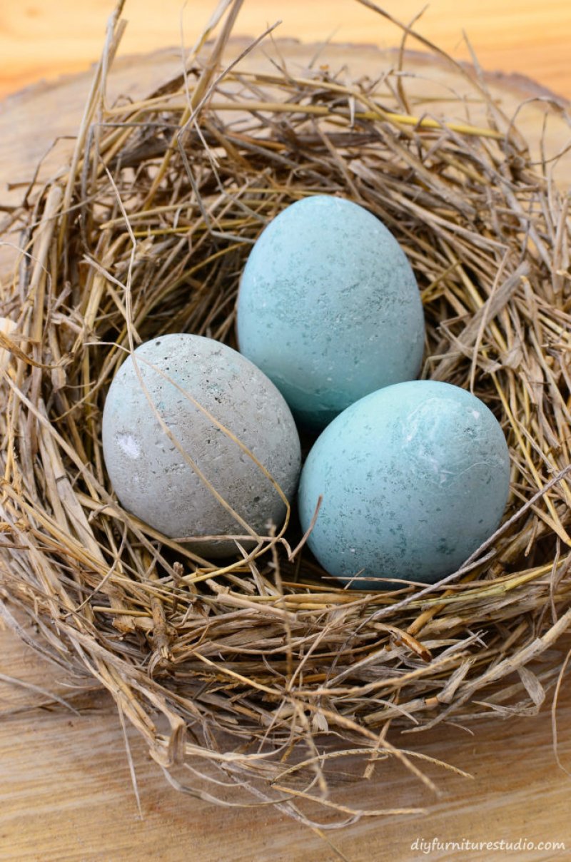 DIY Cement Eggs.