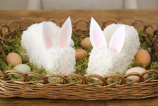 DIY Coconut Bunny Cake.