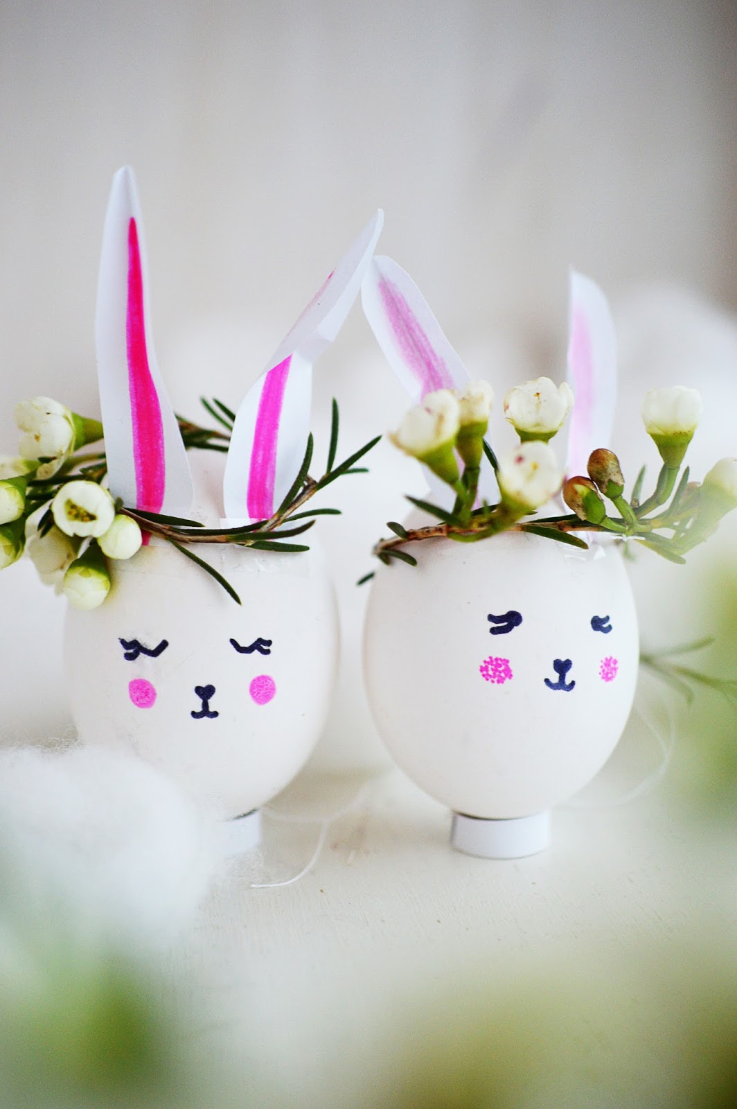 DIY Crowned Bunny Easter Eggs.