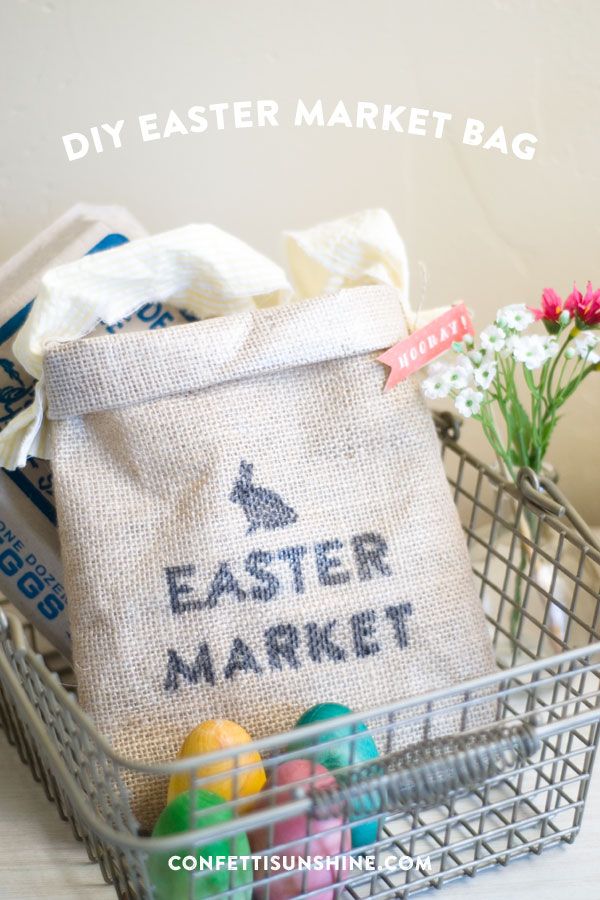DIY Easter Market Bag.