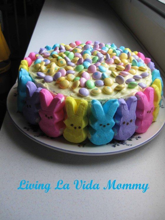 DIY Easter Peep Cake.