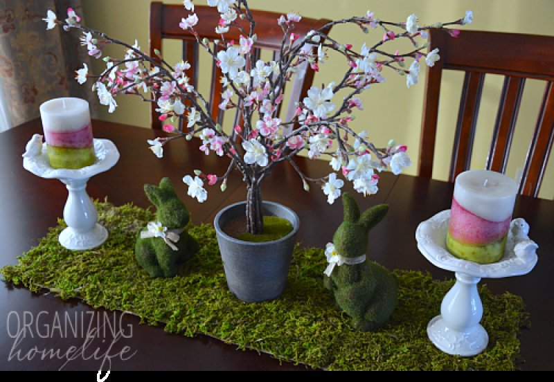 DIY Moss Table Runner.