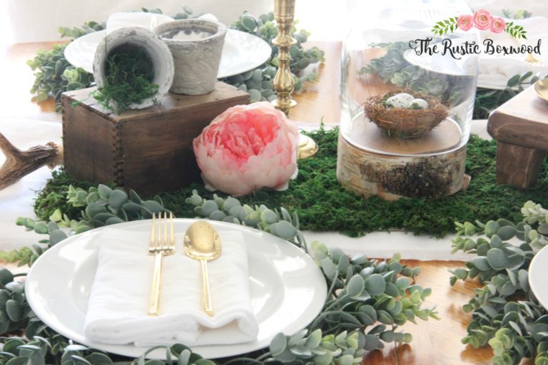 DIY Natural Spring Tablescape.