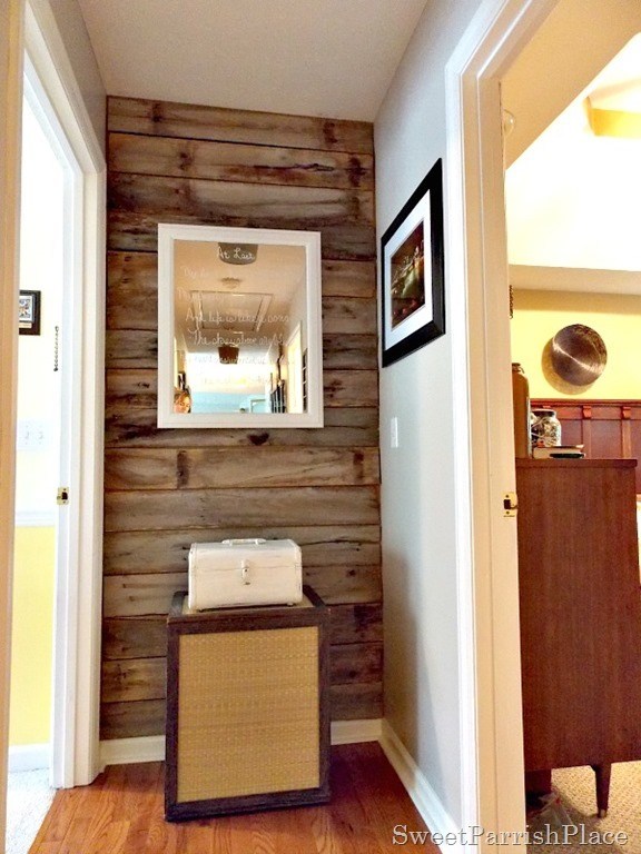 DIY Rustic Wood Wall.