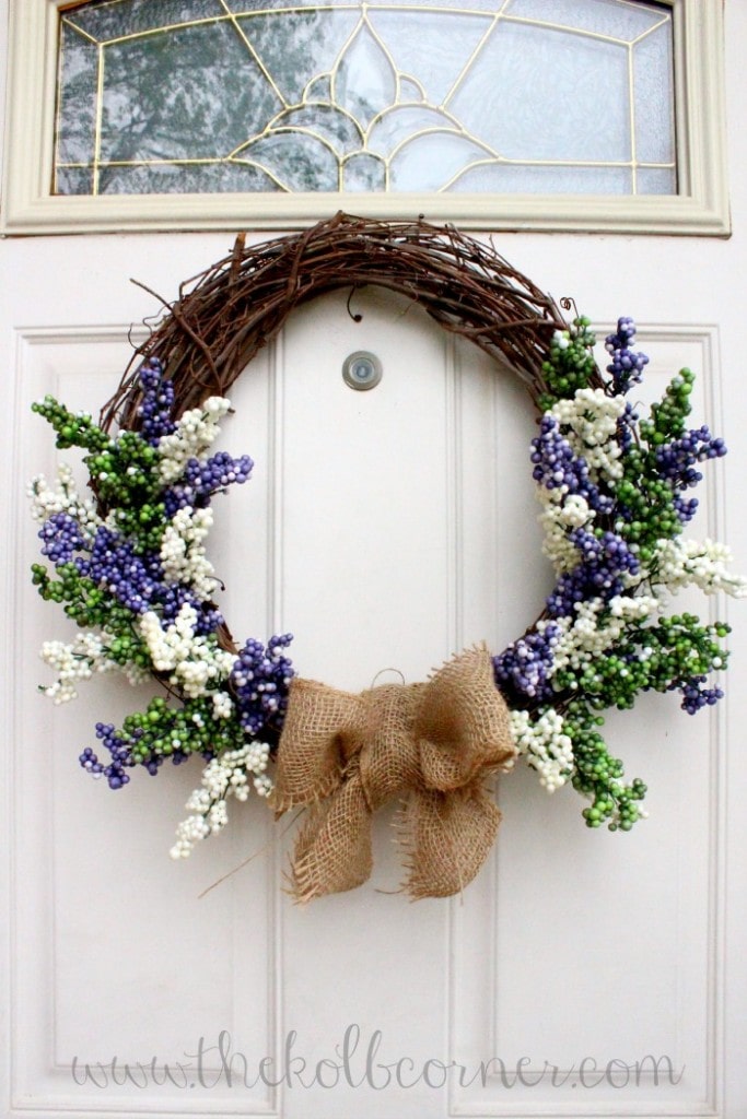 DIY Spring Berry Wreath.