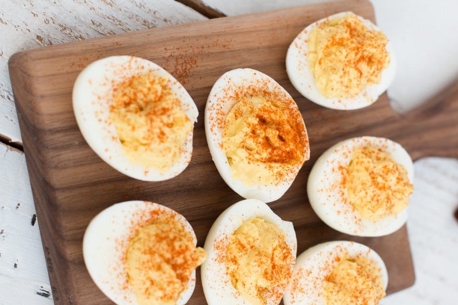 Da Bomb Deviled Eggs.