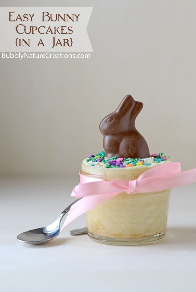Easter Bunny Cupcakes in a Jar.