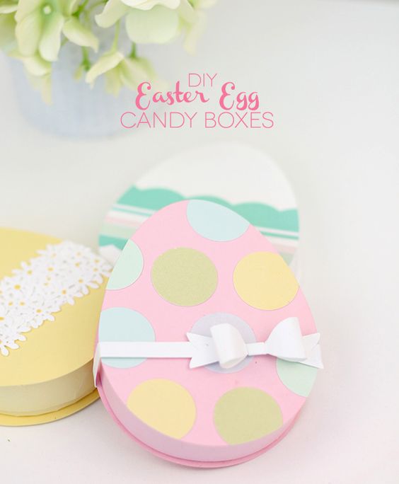 Easter Egg Candy Boxes.