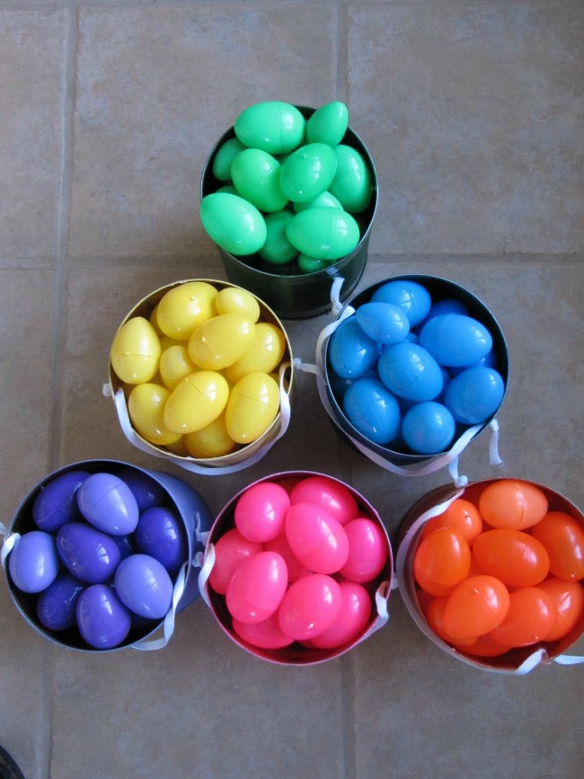 Easter Egg Hunt Idea - Color Coded Eggs.