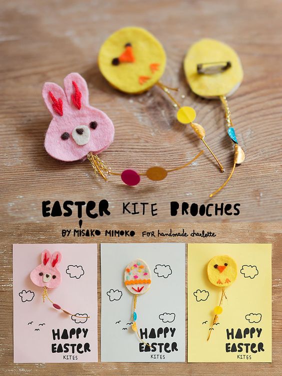Easter Kite Brooches.