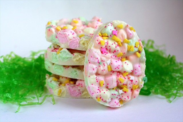Easter Marshmallow Bark from Butter with a Side of Bread.