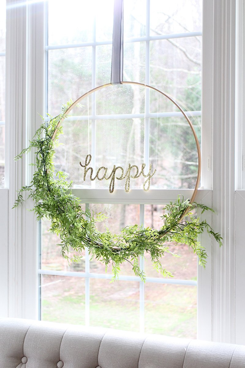 Floral Hoop Wreath.